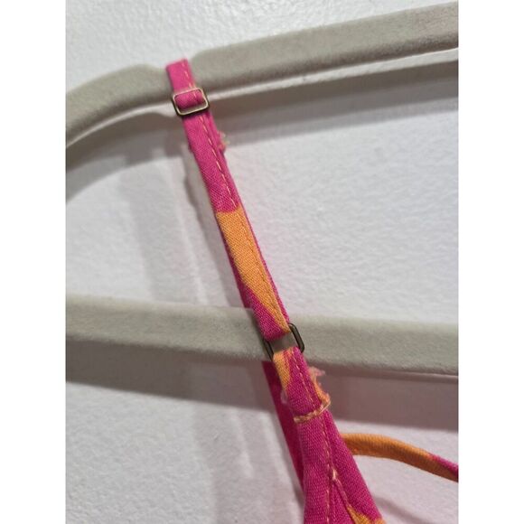 NWT Gap Beachy Pink Floral Print Tiered Cami Maxi Sundress Lightweight Dress, L - Picture 5 of 9